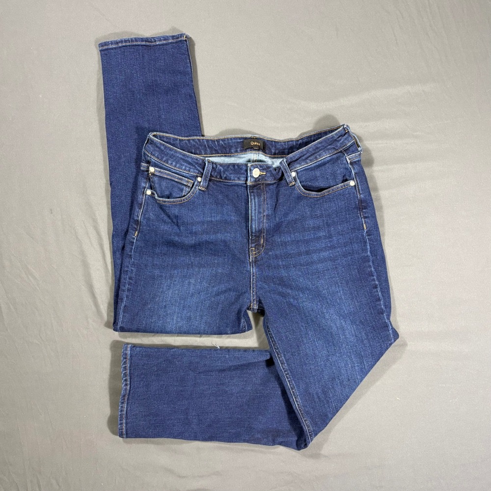 Quince Women's Straight Leg Jeans - Dark Blue - Size 33